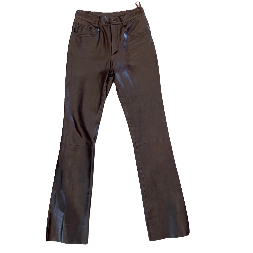 Vintage brown leather pants size 4